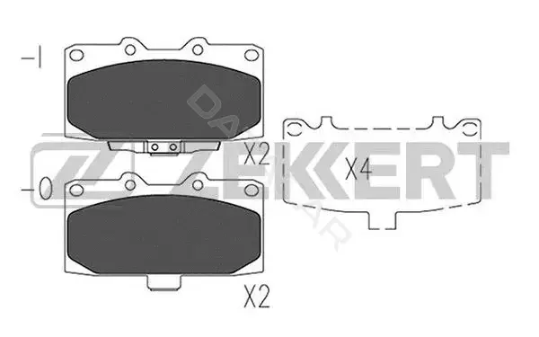 Тормозные колодки ZEKKERT BS-2155