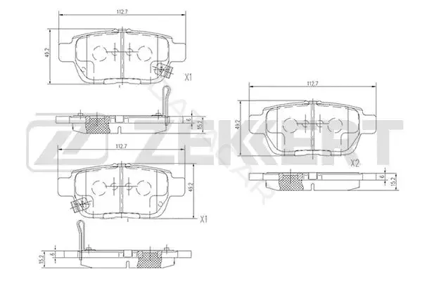 Тормозные колодки ZEKKERT BS-2159