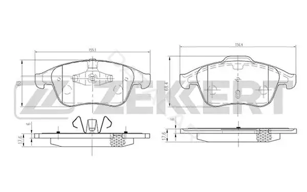 Тормозные колодки ZEKKERT BS-2163