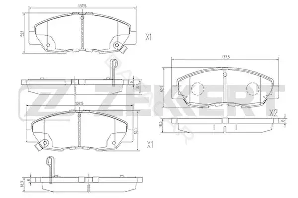 Тормозные колодки ZEKKERT BS-2166