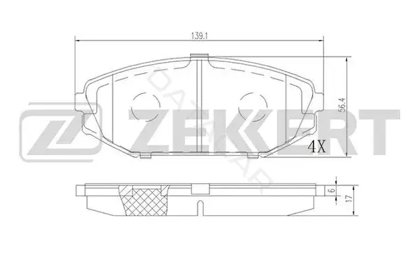 Тормозные колодки ZEKKERT BS-2167