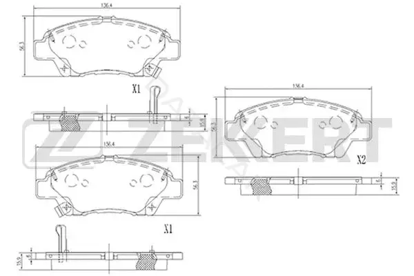 Тормозные колодки ZEKKERT BS-2171