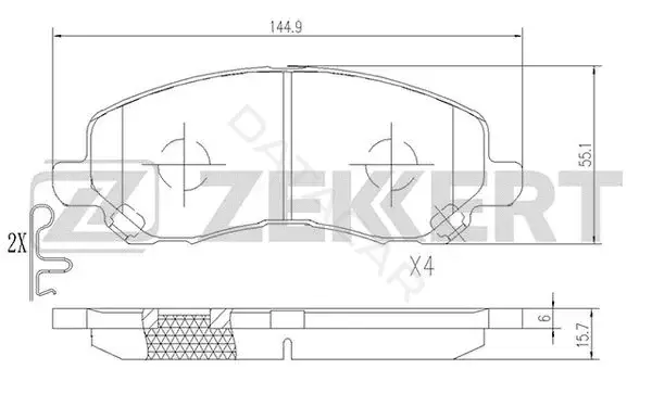 Тормозные колодки ZEKKERT BS-2198