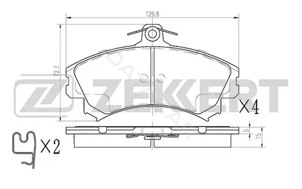 Тормозные колодки ZEKKERT BS-2229