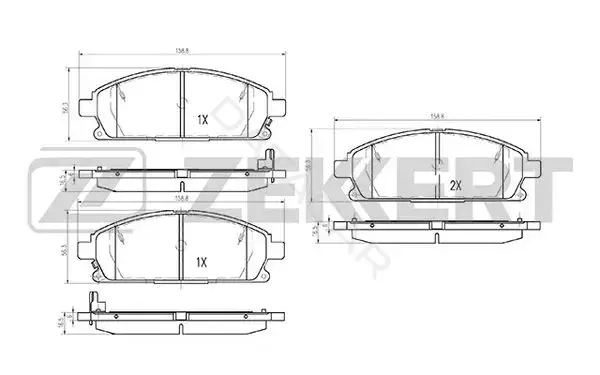 Тормозные колодки ZEKKERT BS-2316