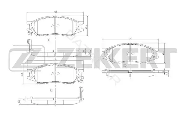 Тормозные колодки ZEKKERT BS-2323