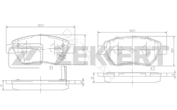 Тормозные колодки ZEKKERT BS-2343