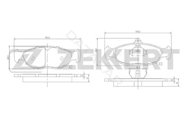 Тормозные колодки ZEKKERT BS-2346