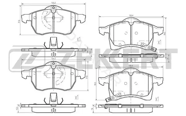 Тормозные колодки ZEKKERT BS-2371
