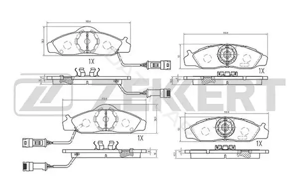 Тормозные колодки ZEKKERT BS-2421