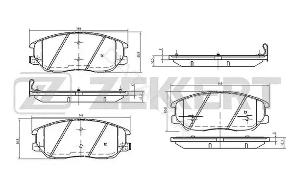 Тормозные колодки ZEKKERT BS-2422