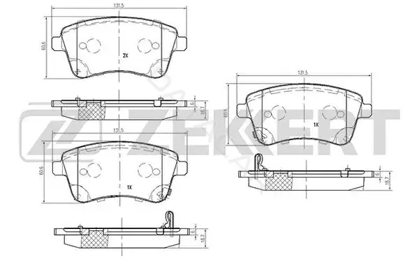 Тормозные колодки ZEKKERT BS-2437