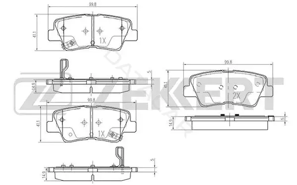 Тормозные колодки ZEKKERT BS-2444