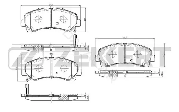 Тормозные колодки ZEKKERT BS-2455