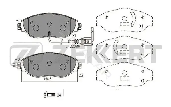 Тормозные колодки ZEKKERT BS-2457