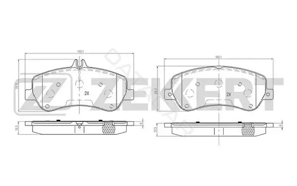 Тормозные колодки ZEKKERT BS-2466
