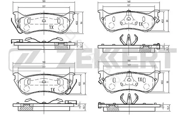 Тормозные колодки ZEKKERT BS-2468