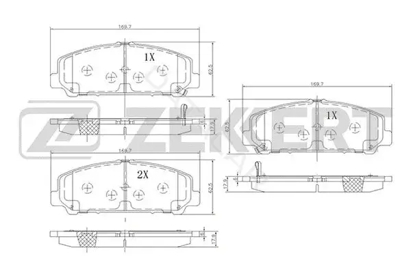 Тормозные колодки ZEKKERT BS-2520