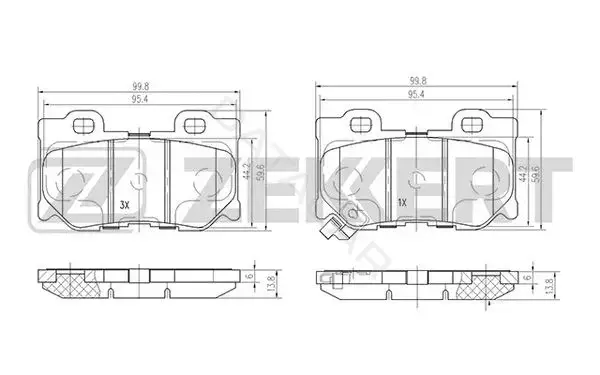 Тормозные колодки ZEKKERT BS-2525