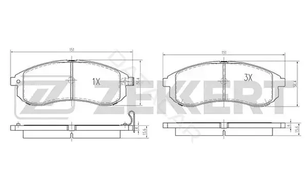 Тормозные колодки ZEKKERT BS-2536