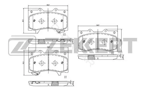 Тормозные колодки ZEKKERT BS-2542