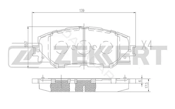 Тормозные колодки ZEKKERT BS-2683