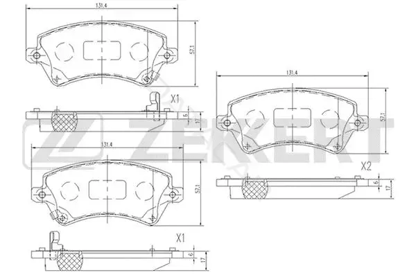 Тормозные колодки ZEKKERT BS-2707