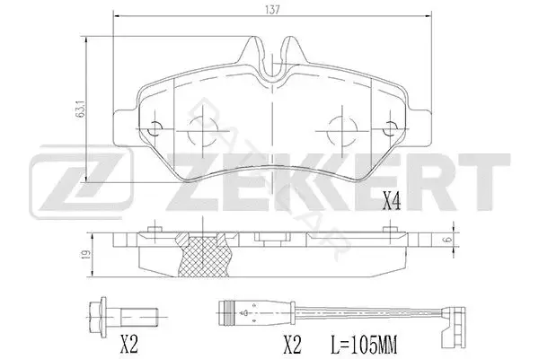 Тормозные колодки ZEKKERT BS-2791