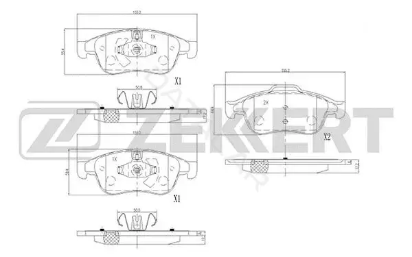 Тормозные колодки ZEKKERT BS-2800