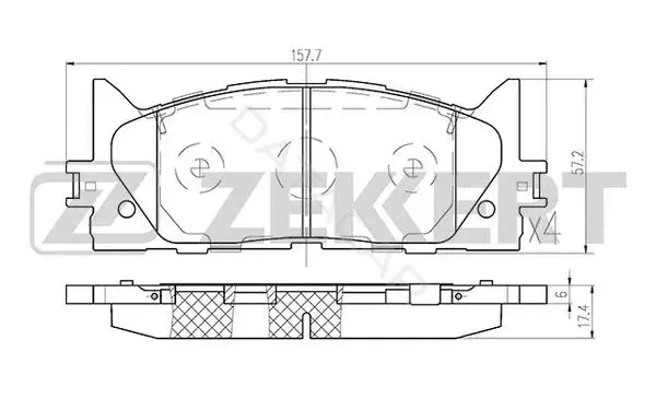 Тормозные колодки ZEKKERT BS-2804