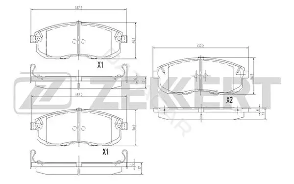 Тормозные колодки ZEKKERT BS-2806