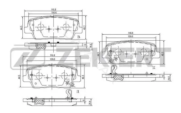 Тормозные колодки ZEKKERT BS-2818