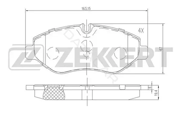 Тормозные колодки ZEKKERT BS-2823