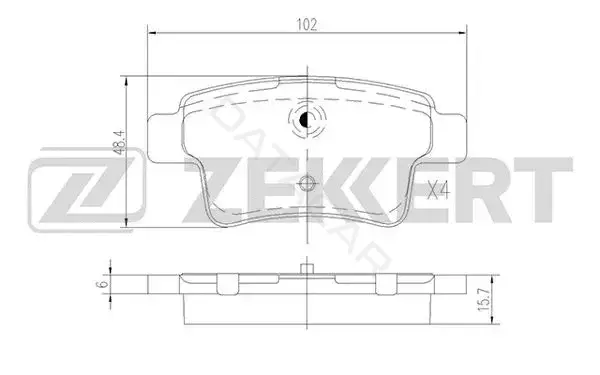 Тормозные колодки ZEKKERT BS-2824