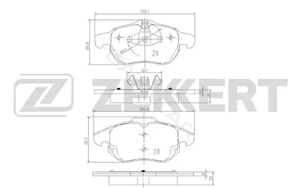 Тормозные колодки ZEKKERT BS-2829