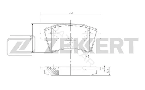 Тормозные колодки ZEKKERT BS-2830