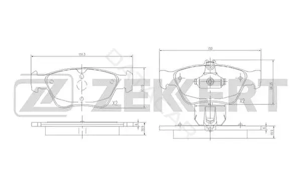 Тормозные колодки ZEKKERT BS-2833