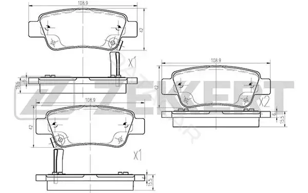 Тормозные колодки ZEKKERT BS-2836