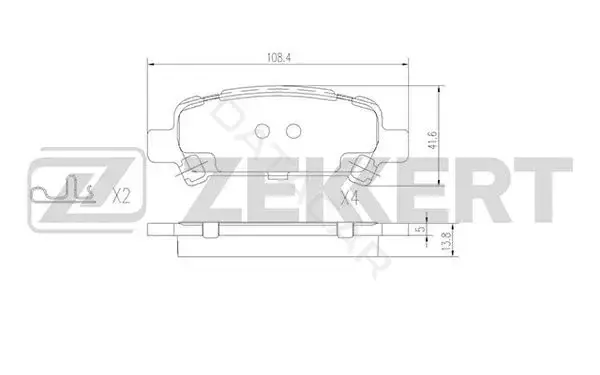 Тормозные колодки ZEKKERT BS-2837