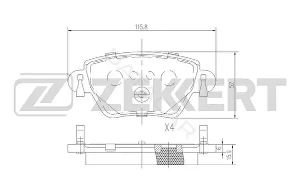 Тормозные колодки ZEKKERT BS-2838