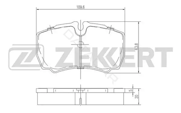 Тормозные колодки ZEKKERT BS-2842