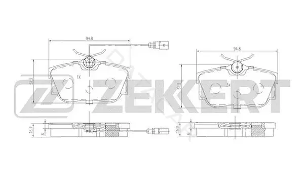 Тормозные колодки ZEKKERT BS-2845