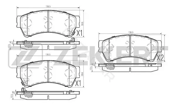 Тормозные колодки ZEKKERT BS-2849