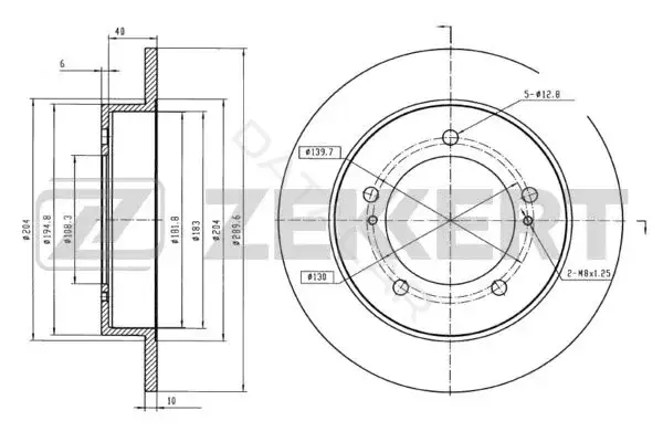 Тормозные диски ZEKKERT BS-5592