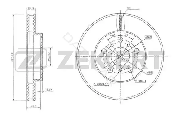 Тормозные диски ZEKKERT BS-5751