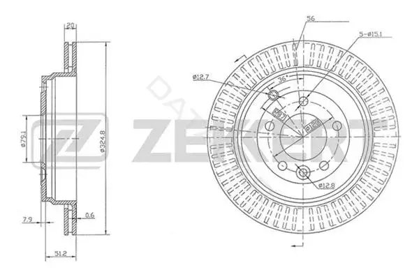 Тормозные диски ZEKKERT BS-5778