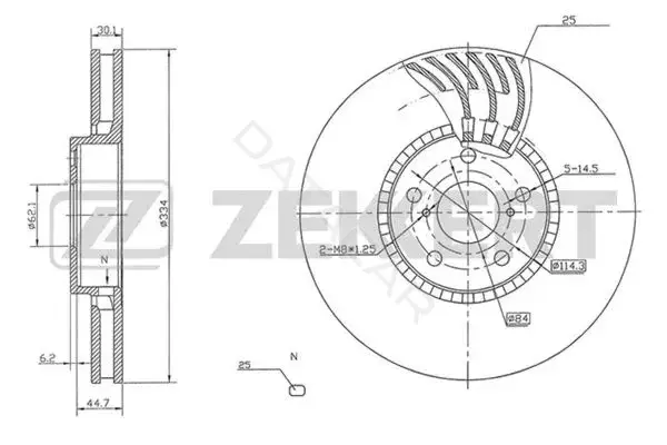 Тормозные диски ZEKKERT BS-5782