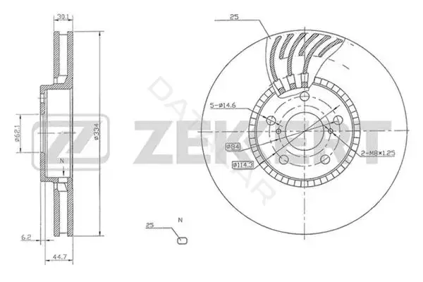 Тормозные диски ZEKKERT BS-5791