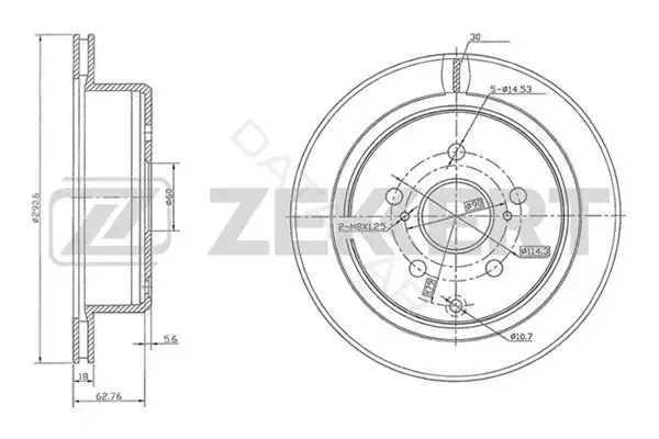 Тормозные диски ZEKKERT BS-5803