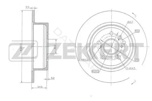 Тормозные диски ZEKKERT BS-5823